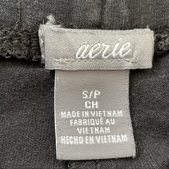 Aerie Y2K Color Block Leggings Stretchy Neutral Athletic Comfy Black Gray Small - Picture 4 of 6